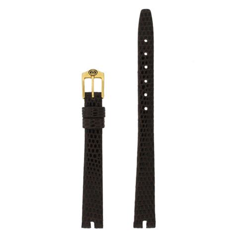 gucci 10mm black leather watch strap crocodile|Gucci Leather Wristwatch Bands 10 mm Band Width .